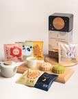 Qi-Cha Moonlit Reunion Gift Tin (2 Mooncakes + 6 Tea Sachets)
