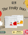 The Fruity Duo — Complexion, Hair Radiance & Lung-Nourishing Throat Care Tea Bundle (Caffeine-Free)