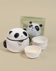 The Panda Teapot Set — Limited Edition Ceramic Travel Teapot, Strainer & 3 Cups with Carry Pouch