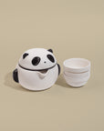 The Panda Teapot Set — Limited Edition Ceramic Travel Teapot, Strainer & 3 Cups with Carry Pouch